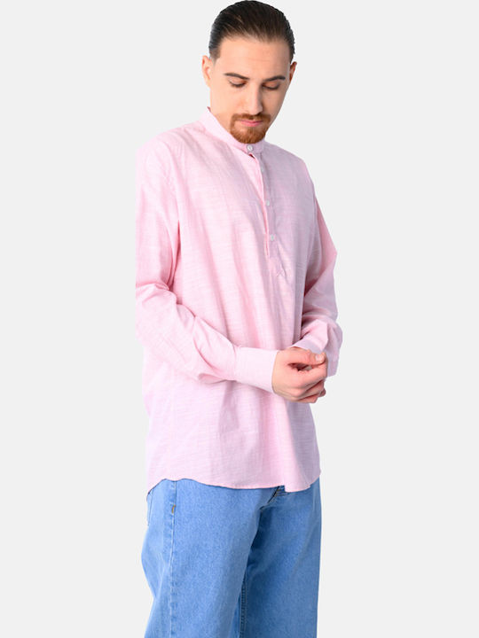 Cu mânecă lungă Cămașă Cu dungi Pink