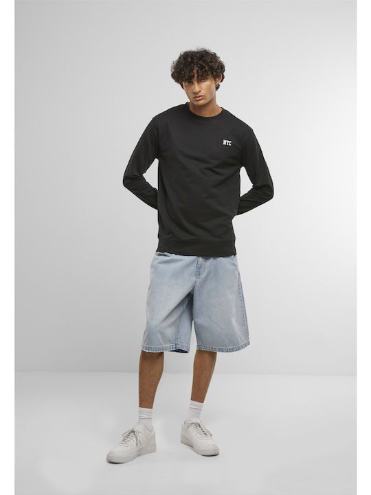 Wording Emb Sweatshirt Black