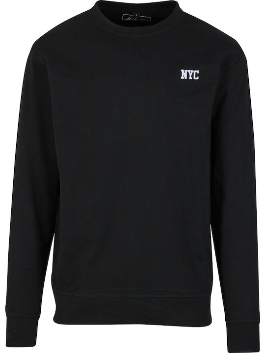Wording Emb Sweatshirt Black