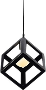 Diamond Adjustable Pendant Light Black with Socket E27 27x27cm