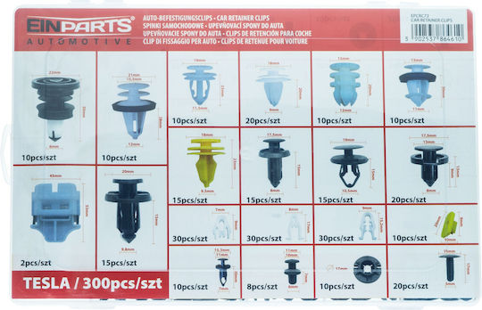 Clips Pins Dedicated Tesla Set 300 Pcs