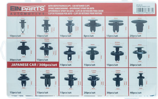 Pins Clips Dedicated Japanese Cars Set 308 Pcs
