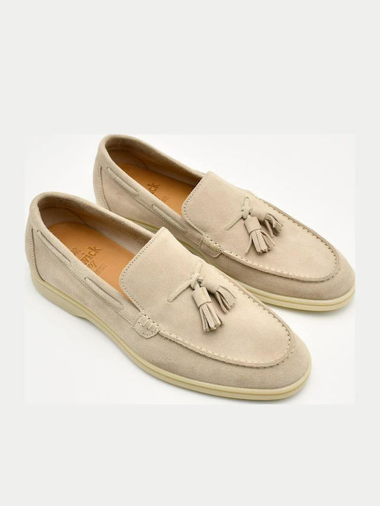 Δερμάτινα Ανδρικά Loafers σε Μπεζ Χρώμα