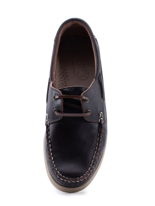 Men's Leather Boat Shoes Brown