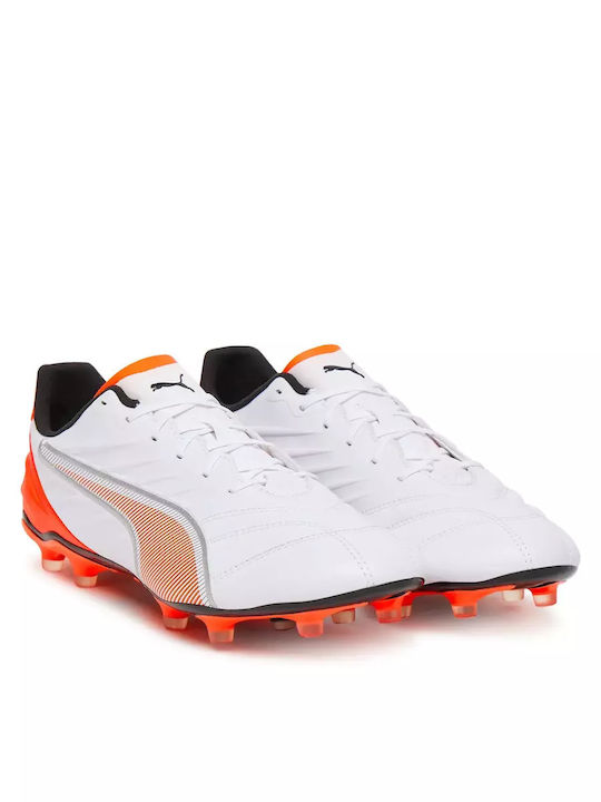 PUMA King Pro FG/AG Ποδοσφαιρικά Παπούτσια με Τάπες Λευκά PUMA King Pro FG/AG Ποδοσφαιρικά Παπούτσια με Τάπες Λευκά