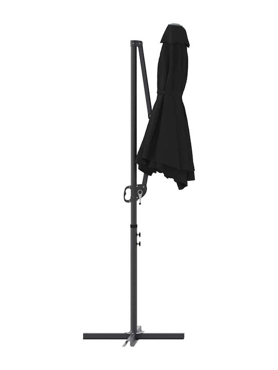 Umbrella Floor Metal Black 3.72x1.98m