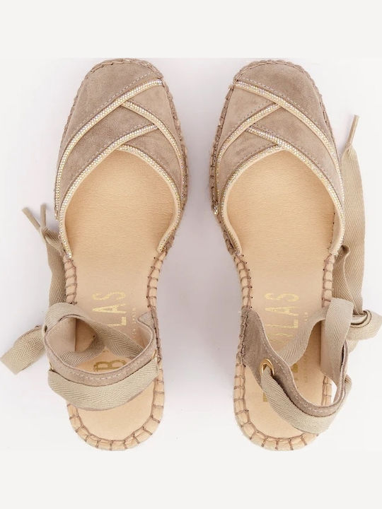 Damenplattformen im Espadrilles-Stil Gray
