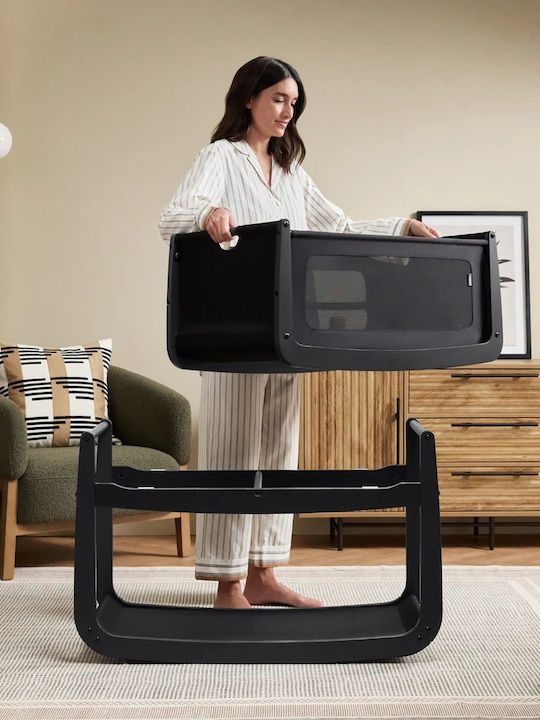 Snuz Cradle Snuzpod5 with Mattress and Wheels Gray