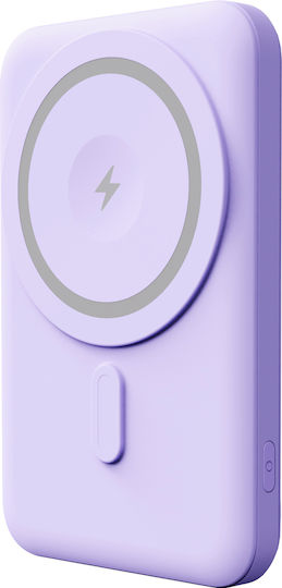 Yenkee YPB 501 MagSafe Power Bank 5000mAh 20W με Θύρα USB-C Μωβ