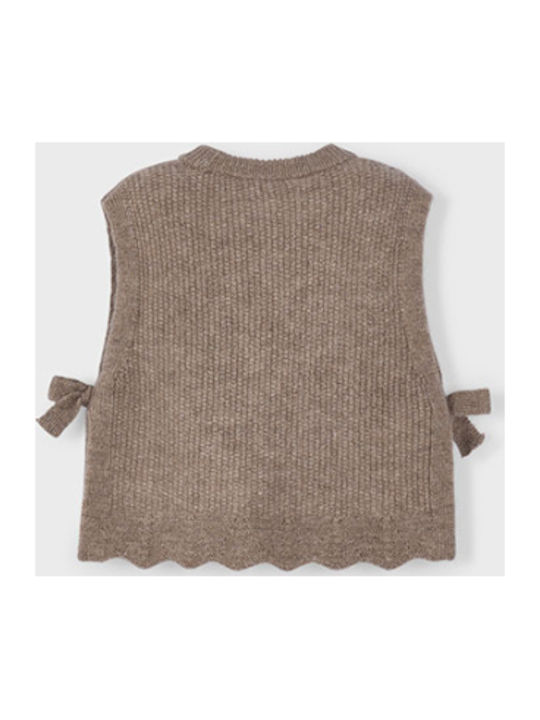 Kids Vest Knitted Beige