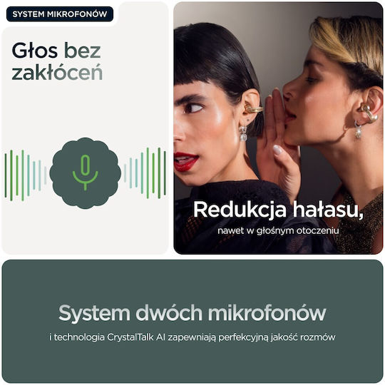 Motorola Moto Buds Loop Bluetooth Handsfree Ακουστικά με Αντοχή στον Ιδρώτα και Θήκη Φόρτισης Πράσινα
