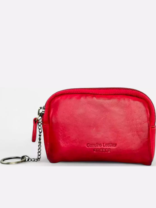 Leder Schlüsselhalter Calfnero 8023w Rote Leder Schlüsselhalter Calfnero 8023w Rote