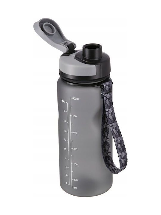 Nils Water Bottle Plastic 600ml Black