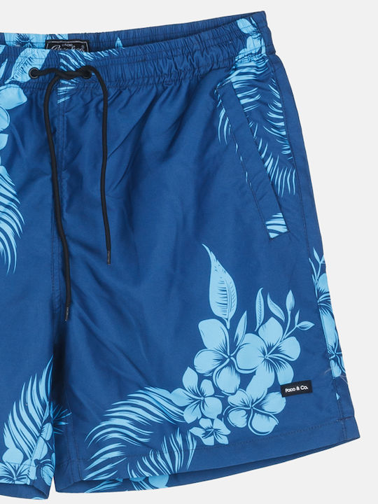 Men's Swimwear Shorts Blue Floral