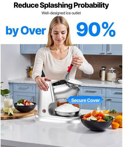 Vevor Ηλεκτρικός Παγοθραύστης με Παραγωγή 100 kg/h και Ισχύ 300W