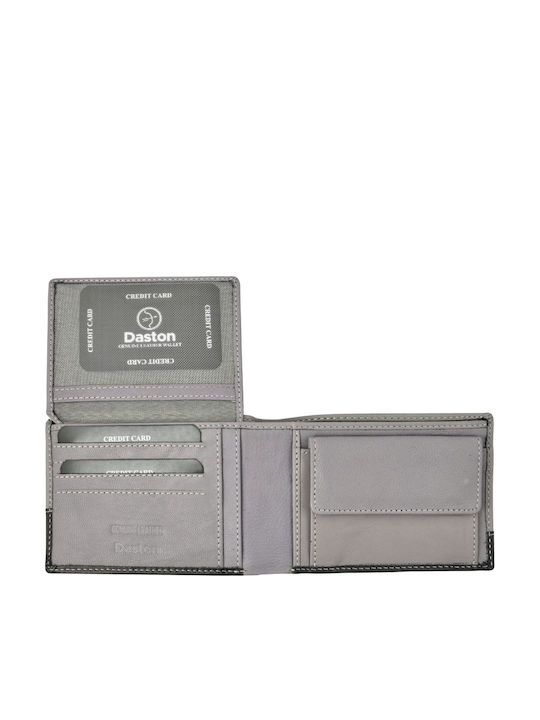 Leather Men's Wallet Classic with RFID Gray
