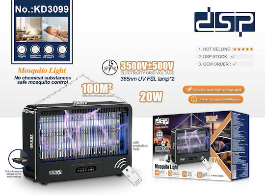 Înșelătorie electrică pentru insecte 20W 100m² 618717