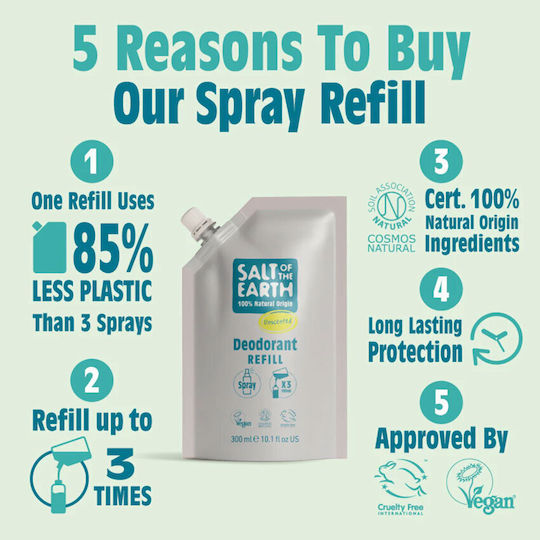 Salt of the Earth Salt Earth Αποσμητικό σε Spray Χωρίς Αλουμίνιο 300ml