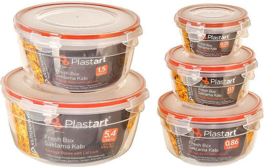 Plast Art Cutie pentru Mâncare Plastic 5buc