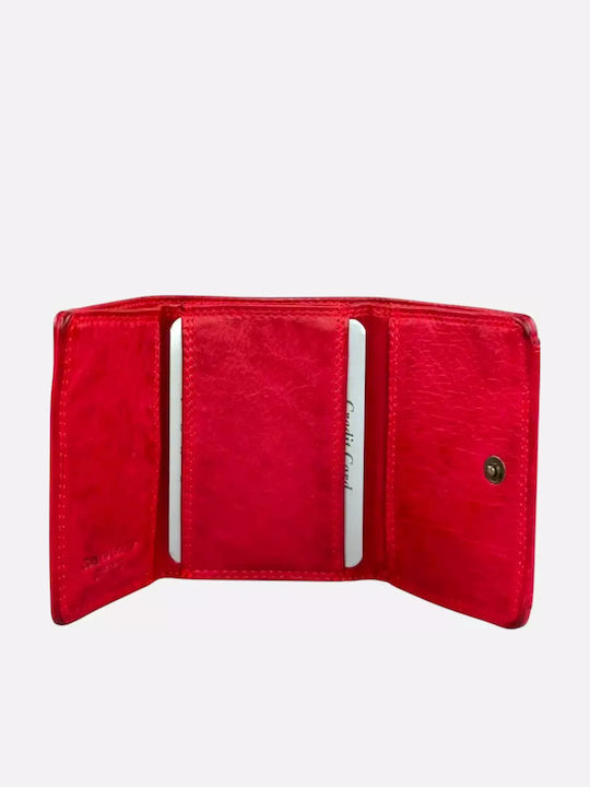 Small Leather Women's Wallet Classic Red