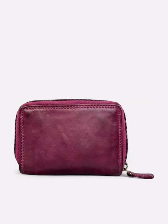 Small Leather Women's Wallet Classic Purple