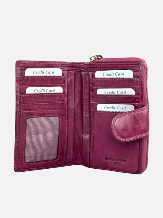 Large Leather Women's Wallet Classic Purple