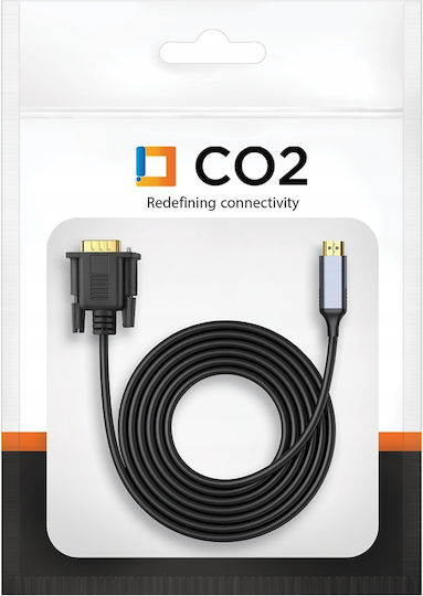 Co2 Vga To Hdmi Cable Adapter Converter Full Hd 1080p 60hz 1m