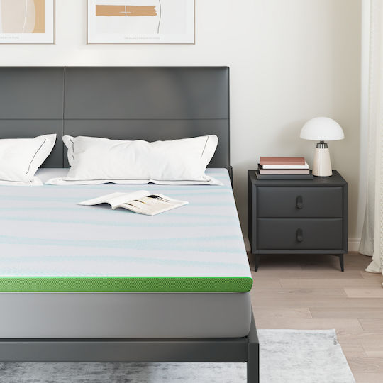 vidaXL Matratzentopper King Size Polyester 180x200x6cm