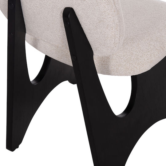 Bellisi Dining Room Fabric Chair Ecru, Black 53x56x78cm 2pcs