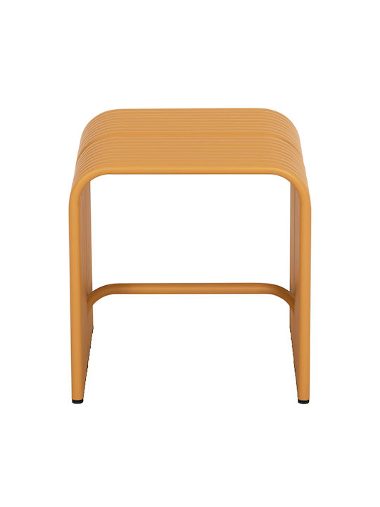 Stool For Living Room Metallic Intrepid Mustard 40x38x42cm
