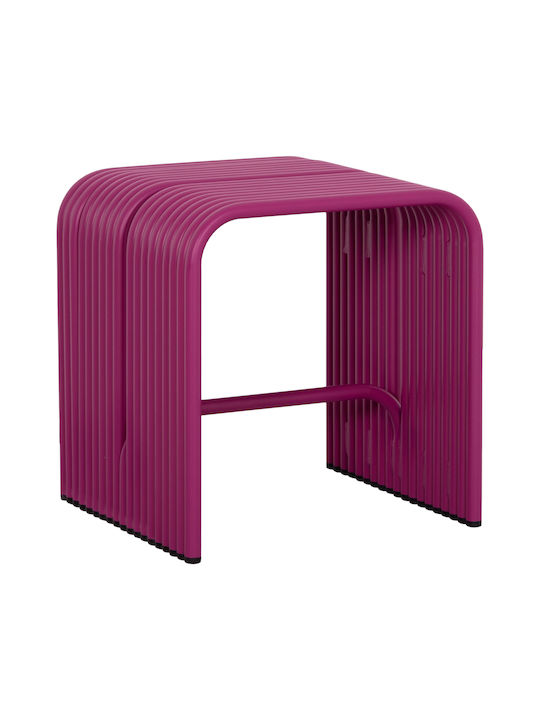 Stool For Living Room Metallic Intrepid Purple 40x38x42cm
