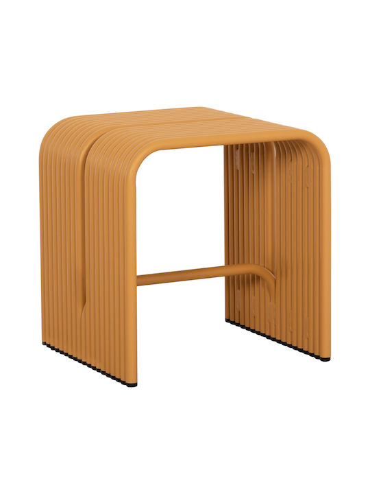 Stool For Living Room Metallic Intrepid Mustard 40x38x42cm