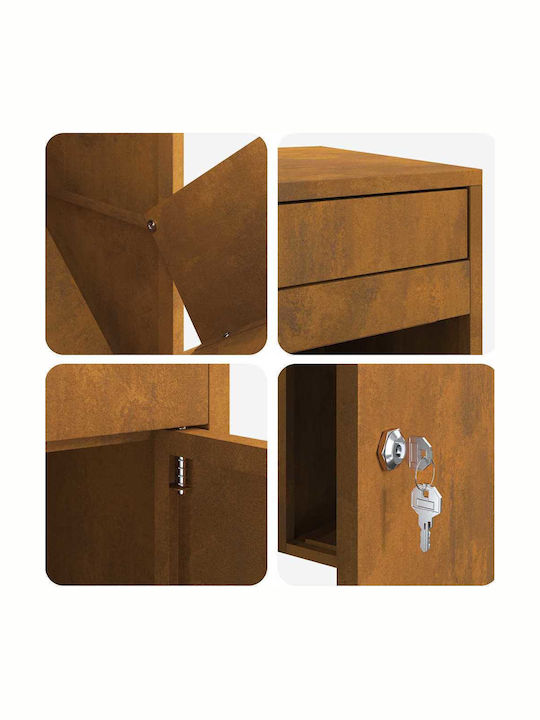 vidaXL Γραμματοκιβώτιο Εξωτερικού Χώρου Inox Rusty 41x38x103cm vidaXL Γραμματοκιβώτιο Εξωτερικού Χώρου Inox Rusty 41x38x103cm