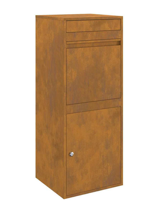 vidaXL Briefkasten Für Draußen Inox Rusty 41x38x103cm