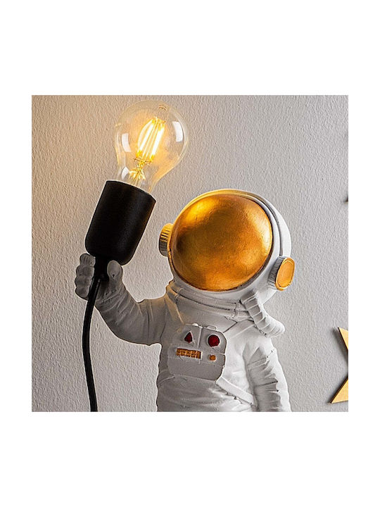 Megapap Decorative Lamp Astronaut with Socket for Bulb E27 White