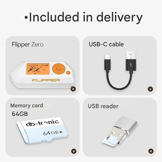 Portable Multifunctional Device Flipper Zero 64 Gb Memory Card Usb Card Reader