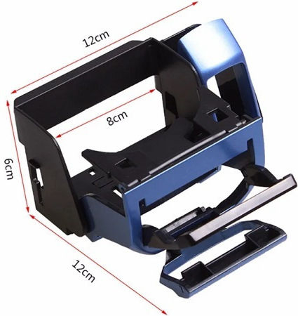 Car Cup Holder with Mobile Mount 1 Position for AC Vents in Blue Color