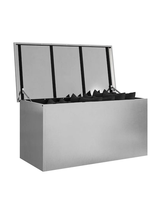 vidaXL Metallic Storage Box with Lid 100x50.5x50cm 1pcs