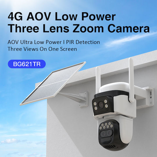 Vstarcam BG621TR IP Triple Κάμερα Παρακολούθησης 4G Full HD+ 3MP Αδιάβροχη Μπαταρίας με Αμφίδρομη Επικοινωνία και Φακό 4mm
