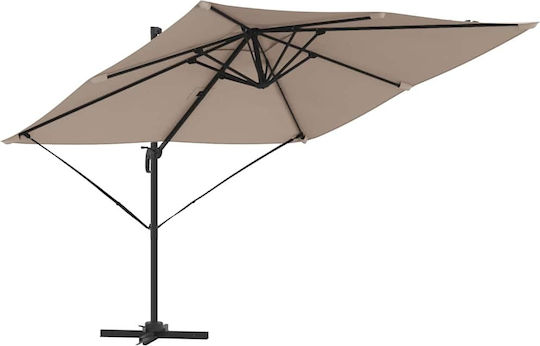 Hanging Garden Parasol Metal Brown 2.7x2.7xHeight 2.7m