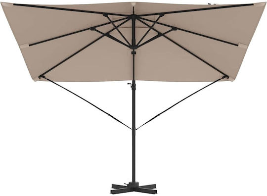 Hanging Garden Parasol Metal Brown 2.7x2.7xHeight 2.7m
