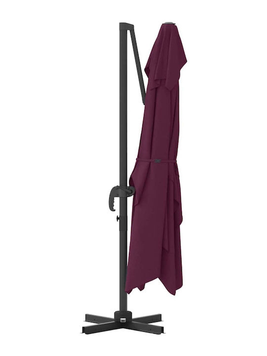 Umbrella Floor Metal Burgundy with Base 3.52x2.51m