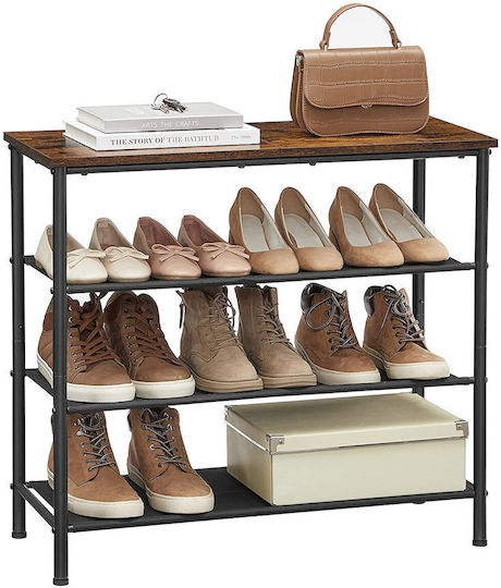 Fabric Shoe Organizer Brown 73x30x73cm
