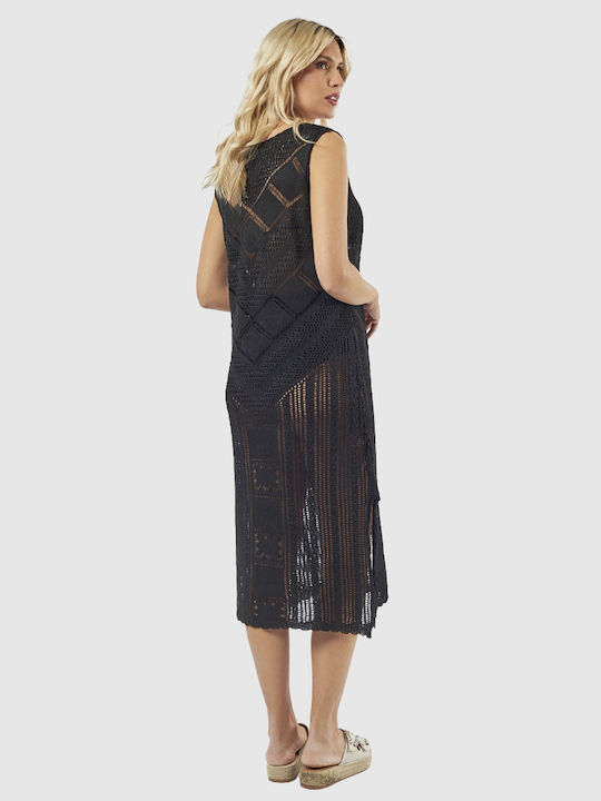 Verde Women's Maxi Dress Beachwear Black