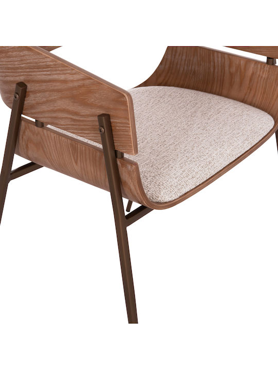 Outdoor Chair Metallic Krill Whitewash 2 Pieces 40x55x72cm
