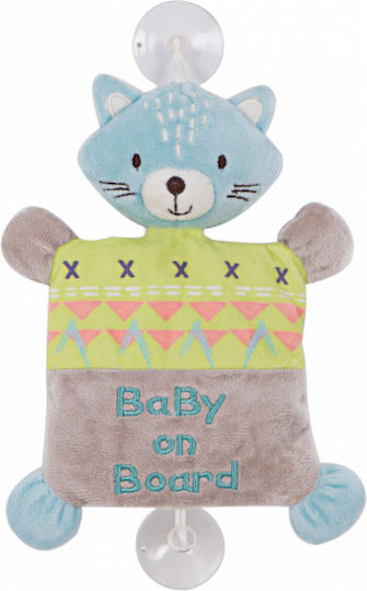 Kikka Boo Σήμα Baby on Board Κουκλάκι με Βεντούζα Kit The Cat Γκρι