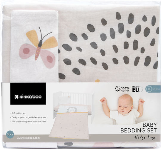 Kikka Boo Baby Crib Bedding Set Hedge Hugs 3pcs Beige