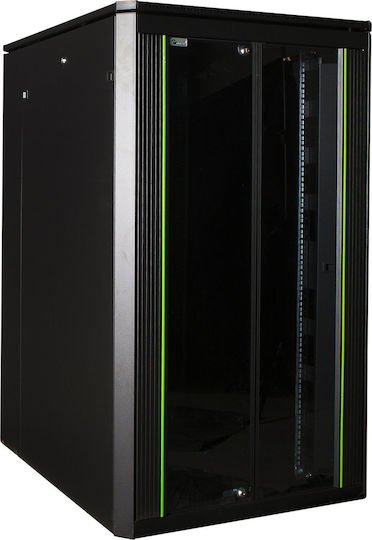 Lanview Επιδαπέδια Καμπίνα Rack 26U 80x100x134.2cm Μαύρο