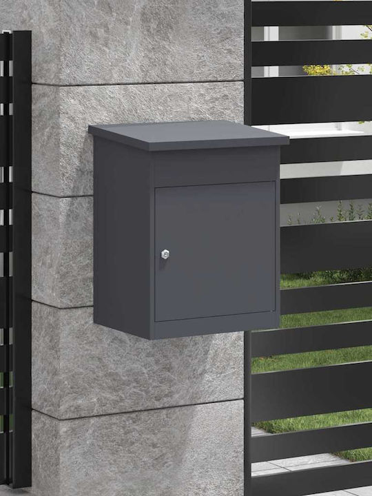 vidaXL Briefkasten Für Draußen Inox in Grau 44x35x59cm