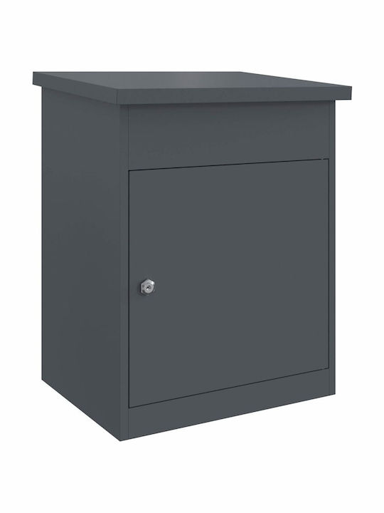 vidaXL Briefkasten Für Draußen Inox in Grau 44x35x59cm